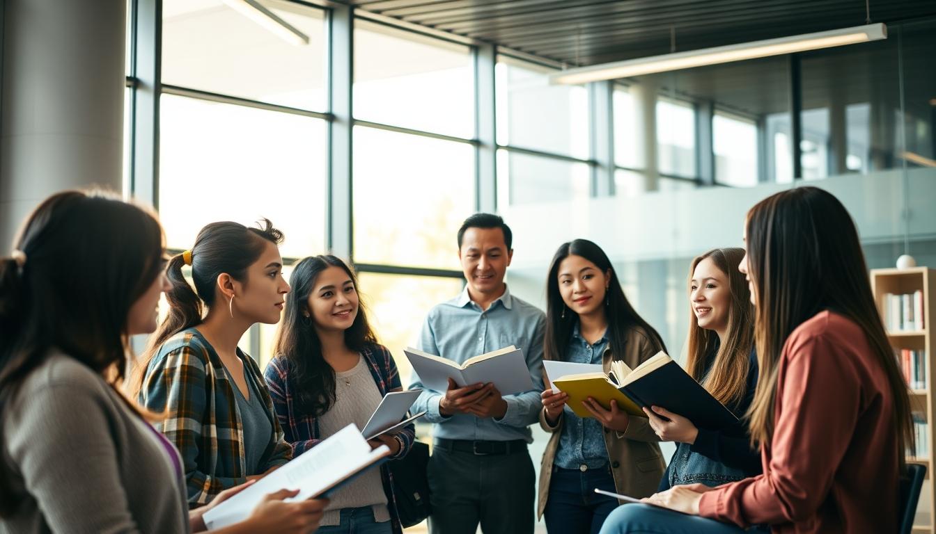 Structured study materials and learning resources on a desk
